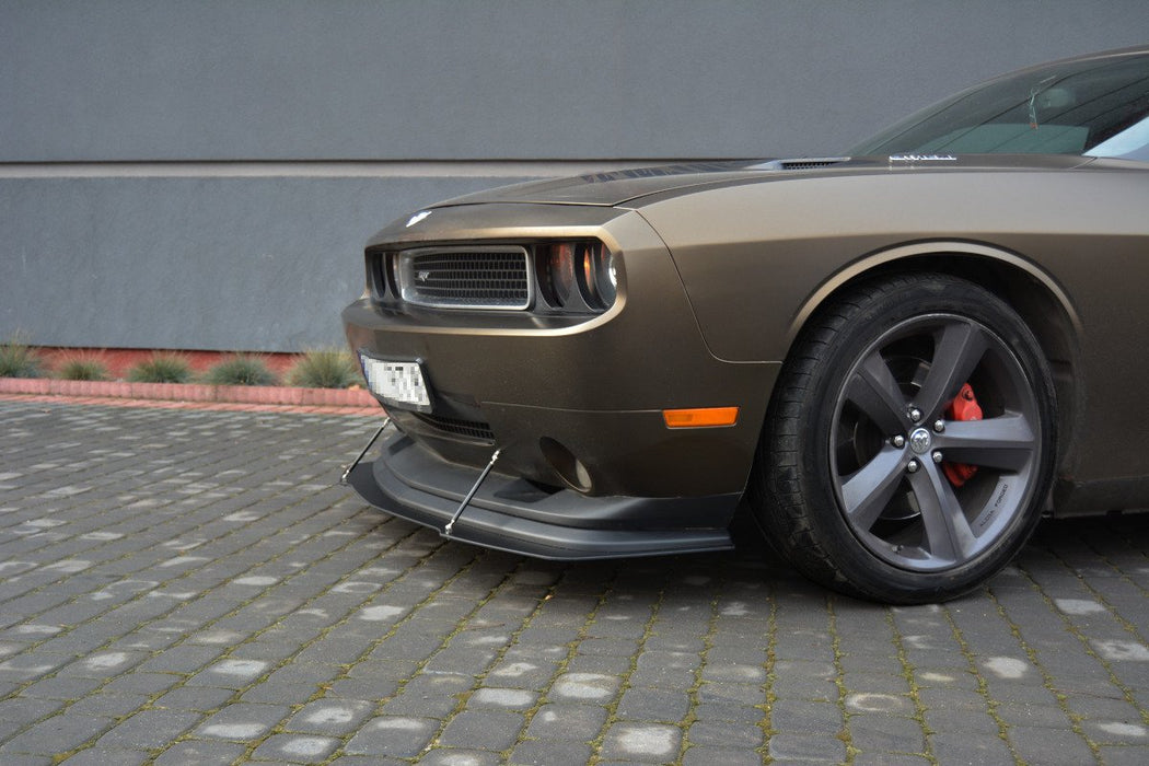 Maxton Design HYBRID FRONT SPLITTER V.1 DODGE CHALLENGER MK3. PHASE-I SRT8 COUPE