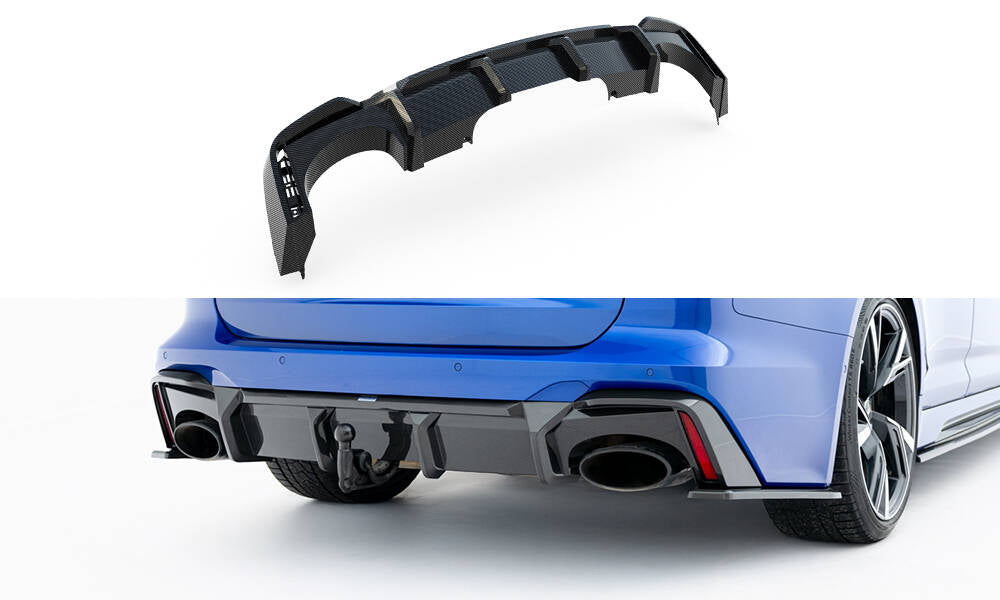 Maxton Design Prepreg Carbon Fiber Rear Diffuser Audi RS6 / RS7 C8  (version with towbar)