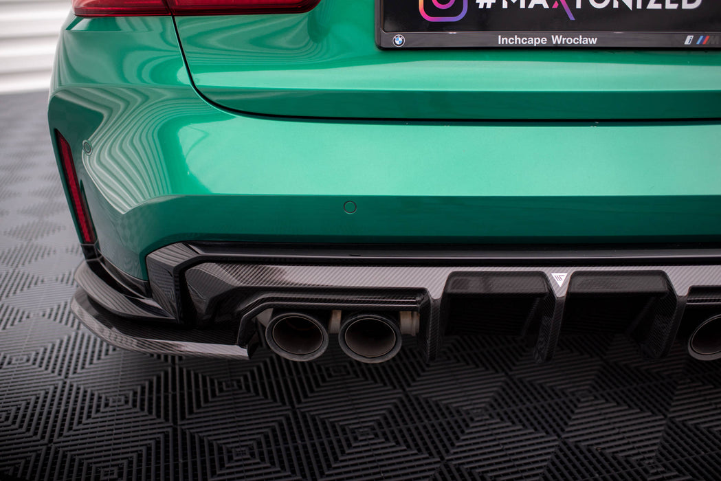 Maxton Design Prepreg Carbon Fiber Rear Side Splitters BMW M3 Sedan / Touring G80 / G81