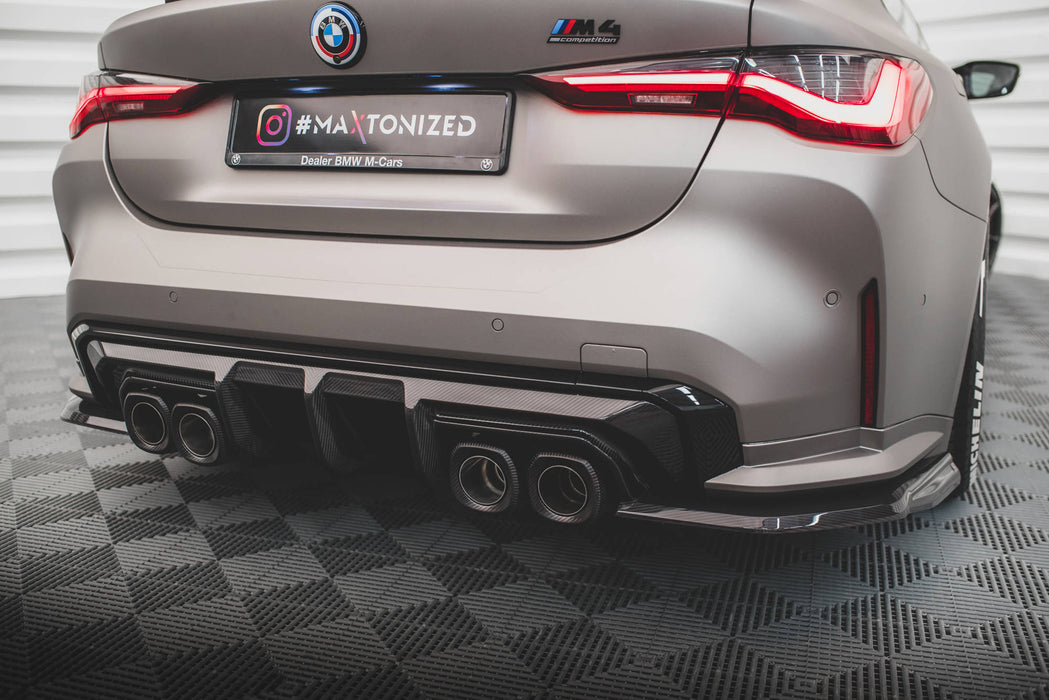 Maxton Design Prepreg Carbon Fiber Rear Side Splitters BMW M4 G82 / G82 Facelift