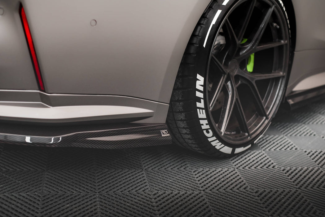 Maxton Design Prepreg Carbon Fiber Rear Side Splitters BMW M4 G82 / G82 Facelift
