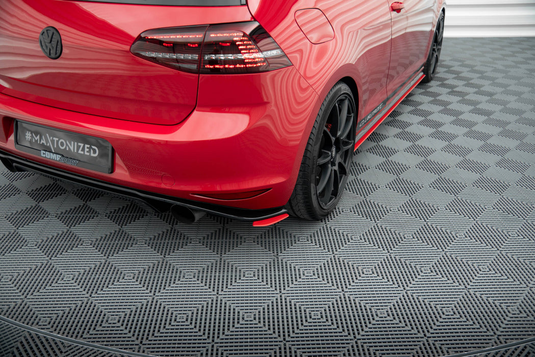 Maxton Design REAR SIDE SPLITTERS VW GOLF Mk7 GTI CLUBSPORT