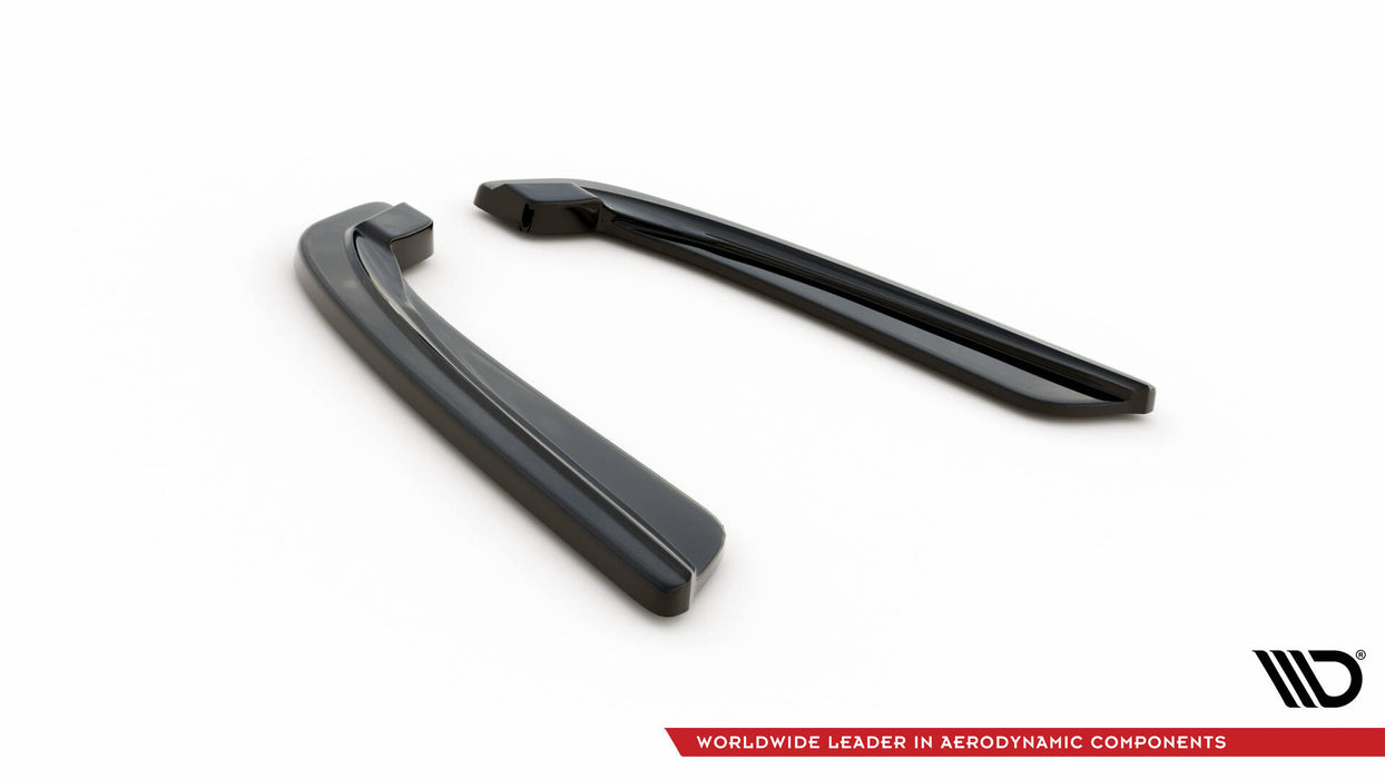 Maxton Design REAR SIDE SPLITTERS for BMW 5 F11 M-PACK (fits two single exhaust ends)