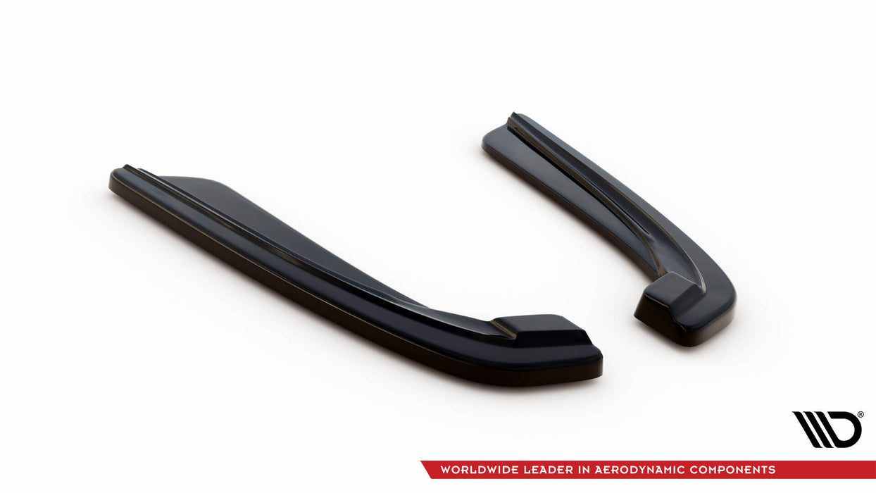 Maxton Design REAR SIDE SPLITTERS for BMW 5 F11 M-PACK (fits two single exhaust ends)
