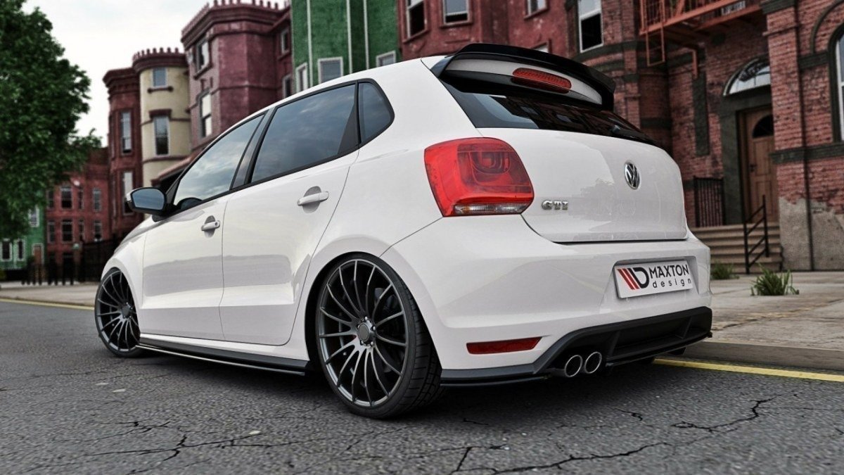 Maxton Design REAR SPLITTER (with a vertical bar) Volkswagen Polo GTI Mk5 Facelift