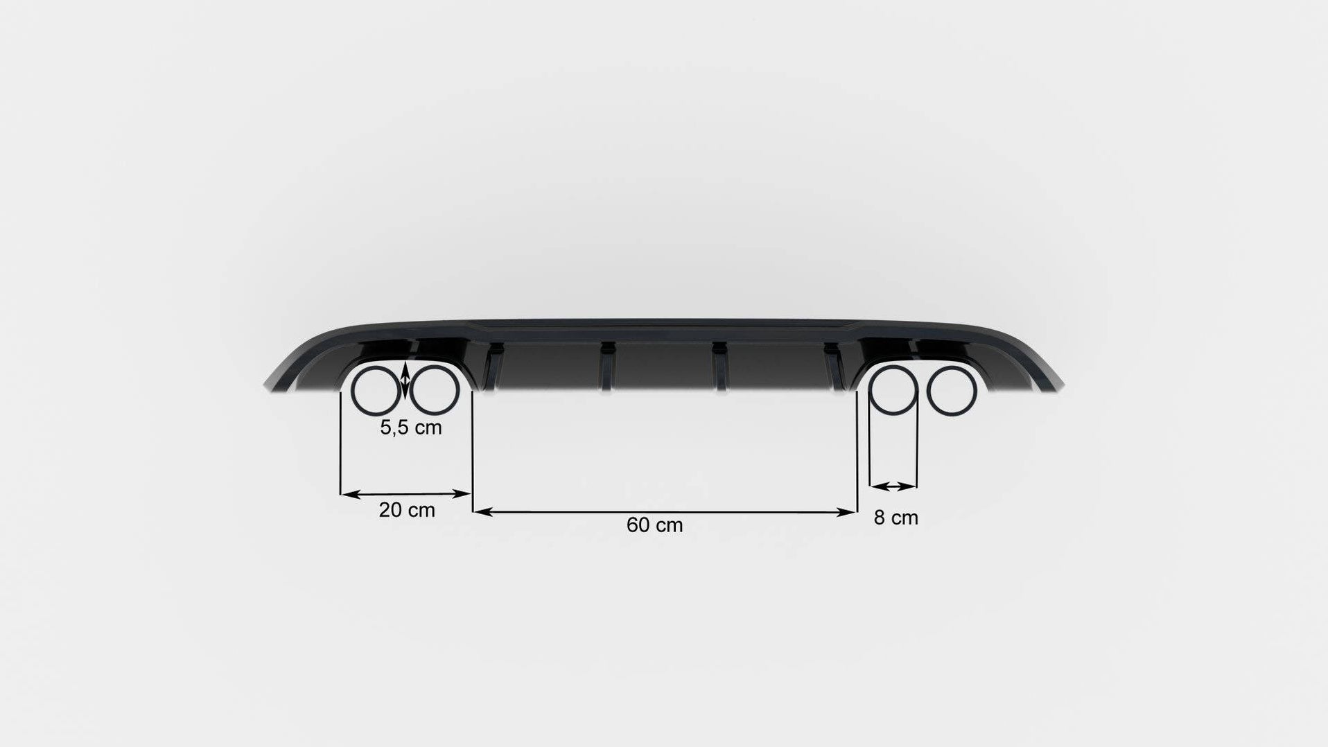 Valence Rear Maxton Design REAR VALANCE VW GOLF VI WITH 2 EXHAUST HOLE — Maxton ...