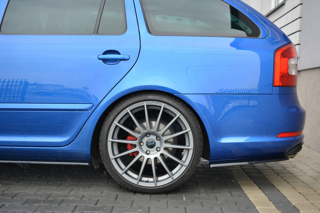 Maxton Design Rear Side Splitters Skoda Octavia RS Mk2 / Mk2 FL Sedan / Combi