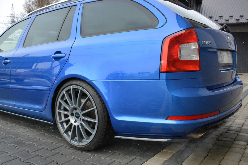 Maxton Design Rear Side Splitters Skoda Octavia RS Mk2 / Mk2 FL Sedan / Combi