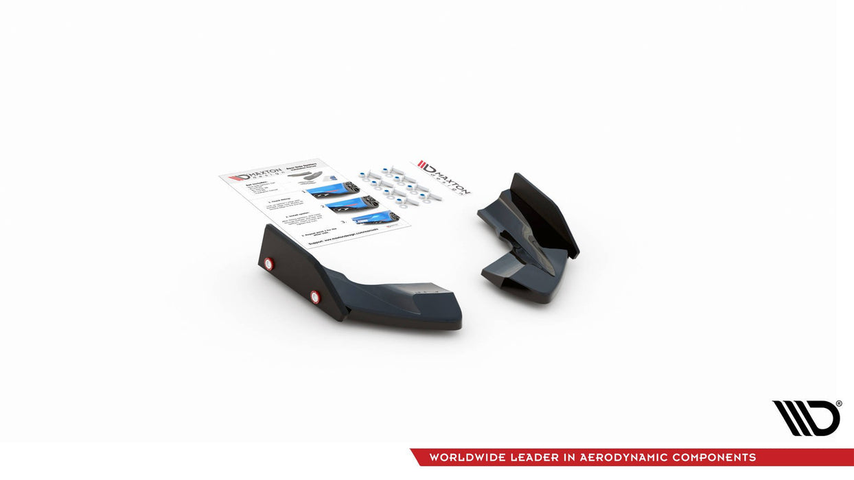 Maxton Design Rear Side Splitters V.2 + Flaps Volkswagen Golf R Mk8