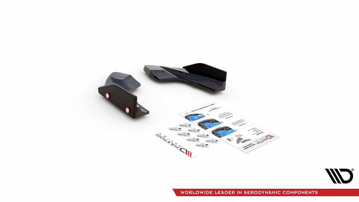 Maxton Design Rear Side Splitters V.2 + Flaps Volkswagen Golf R Mk8