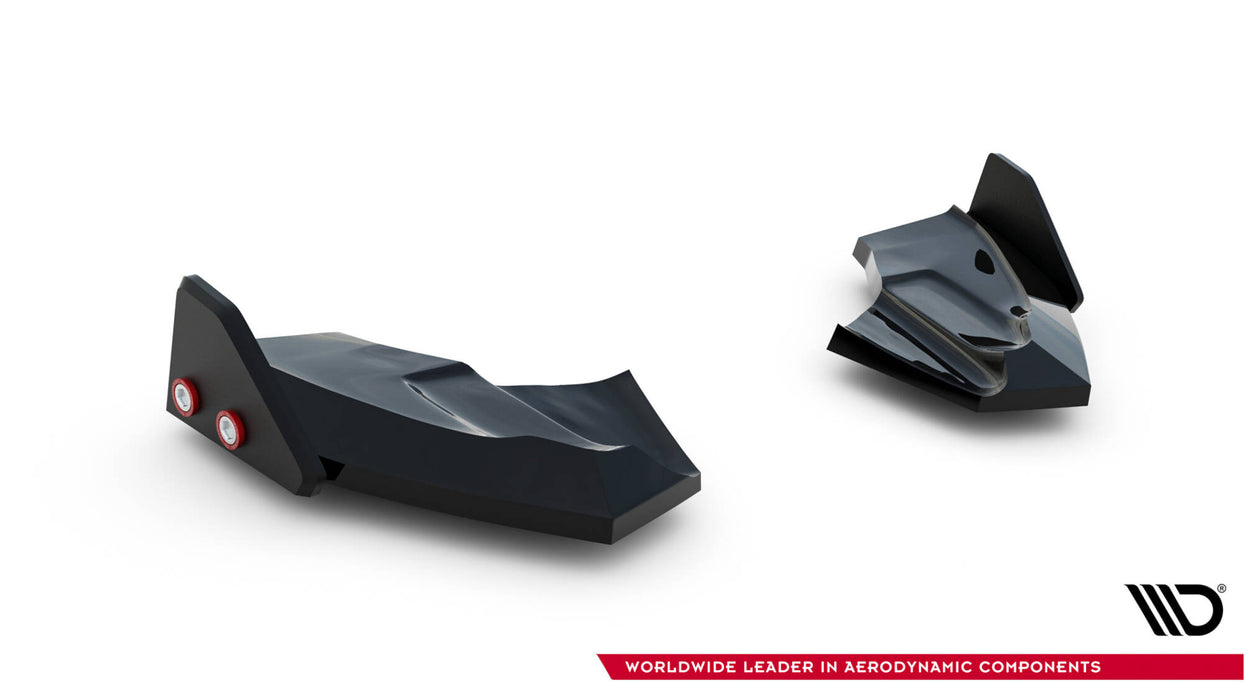 Maxton Design Rear Side Splitters V.3 + Flaps Ford Fiesta ST Mk7 Facelift