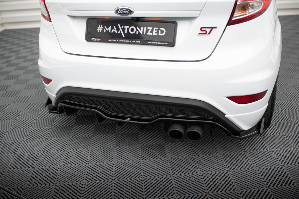 Maxton Design Rear Side Splitters V.3 + Flaps Ford Fiesta ST Mk7 Facelift