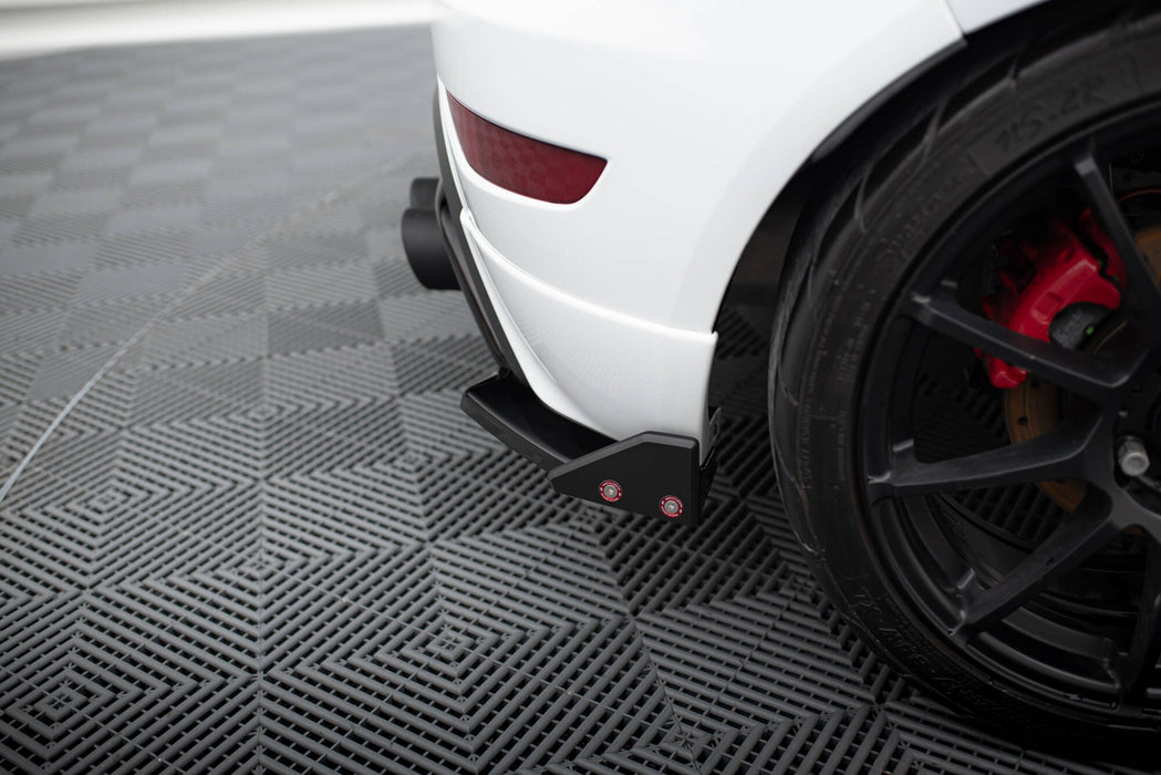 Maxton Design Rear Side Splitters V.3 + Flaps Ford Fiesta ST Mk7 Facelift