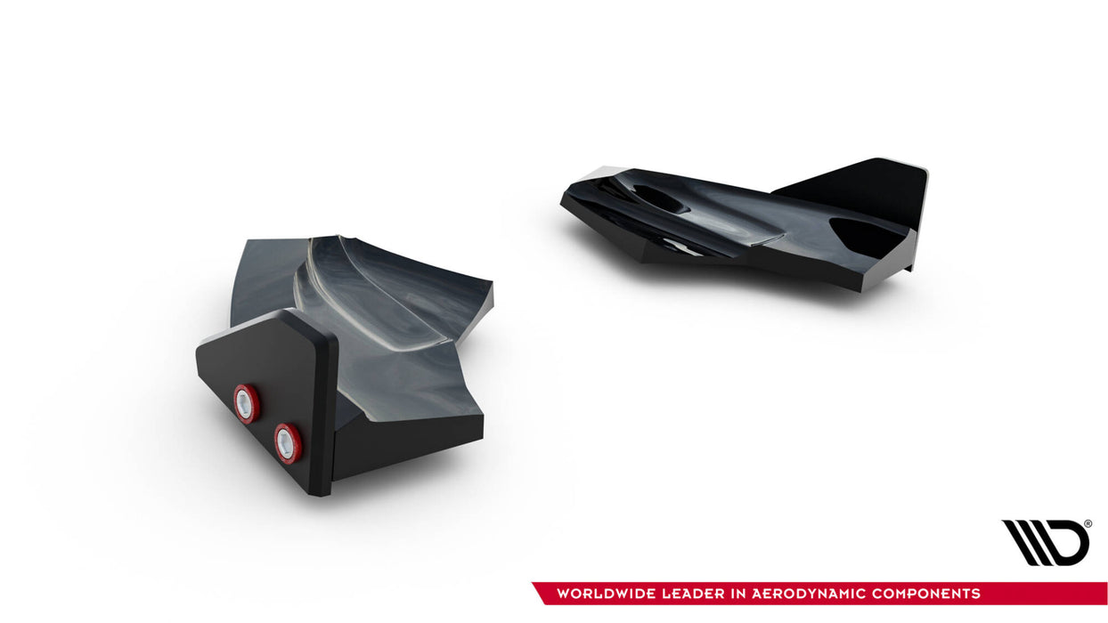 Maxton Design Rear Side Splitters V.3 + Flaps Ford Fiesta ST Mk7 Facelift