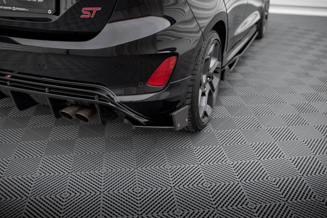 Maxton Design Rear Side Splitters V.4 + Flaps Ford Fiesta ST Mk8
