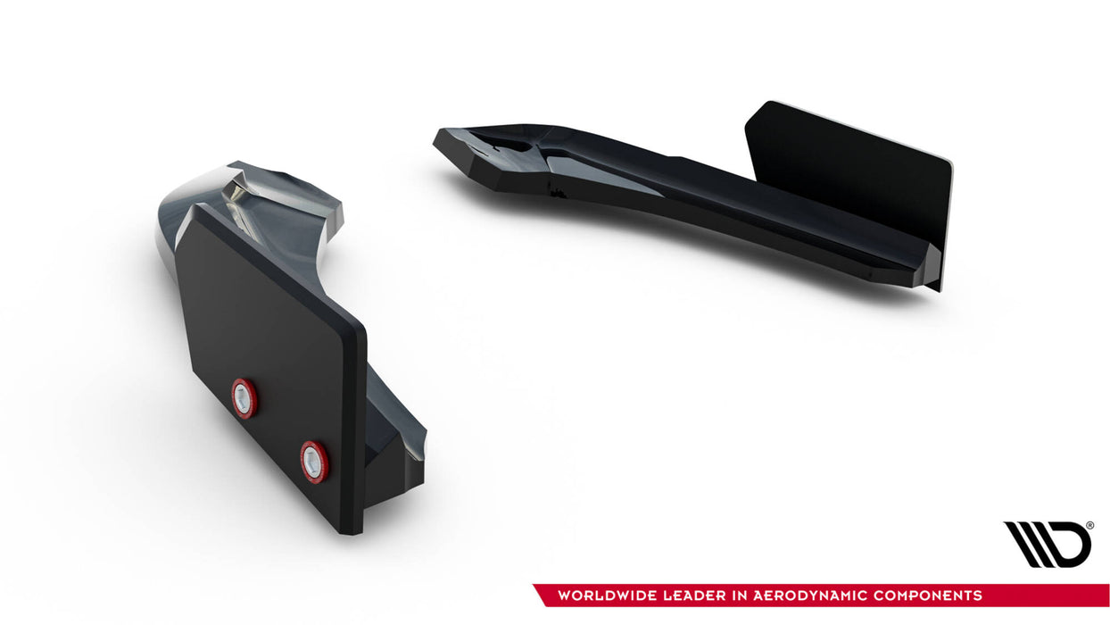 Maxton Design Rear Side Splitters V.5 + Flaps (For rear valance V.3) BMW 1 M-Pack / M140i F20 Facelift