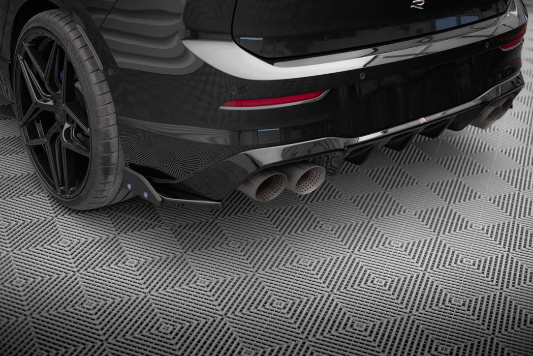 Maxton Design Rear Side Splitters V.5 + Flaps Volkswagen Golf R Mk8