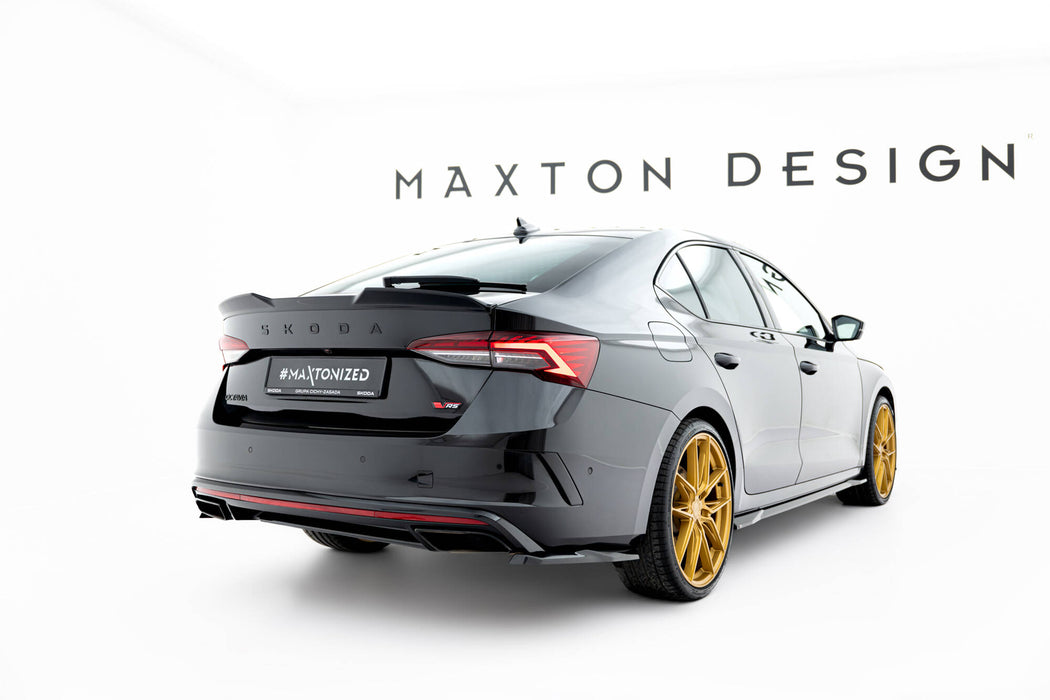 Maxton Design Rear Side Splitters V.5 Skoda Octavia RS Liftback / Combi Mk4 / Mk4 Facelift