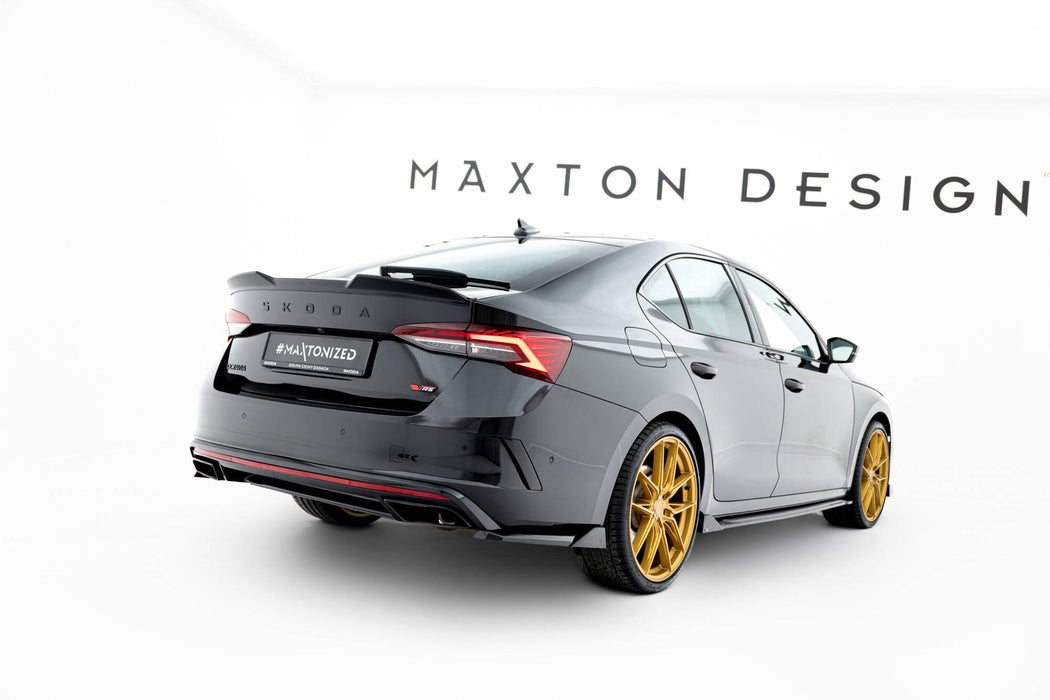 Maxton Design Rear Side Splitters V.6 Skoda Octavia RS Liftback / Combi Mk4 / Mk4 Facelift