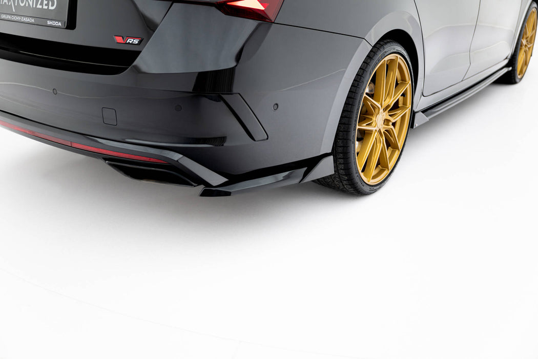 Maxton Design Rear Side Splitters V.6 Skoda Octavia RS Liftback / Combi Mk4 / Mk4 Facelift