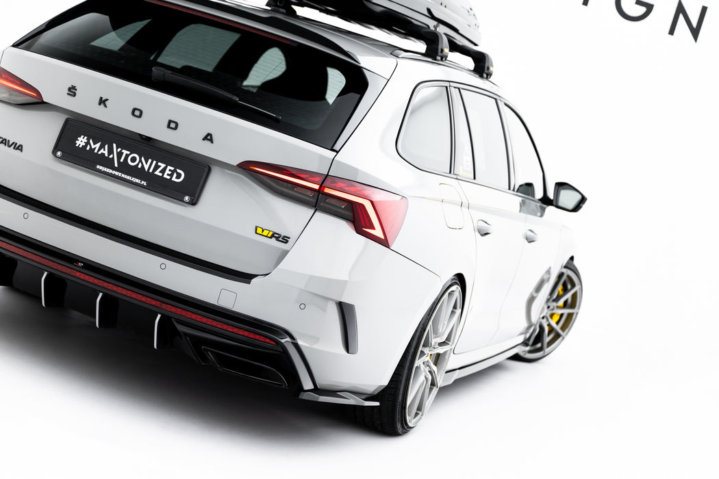 Maxton Design Rear Side Splitters V.7 Skoda Octavia RS Liftback / Combi Mk4