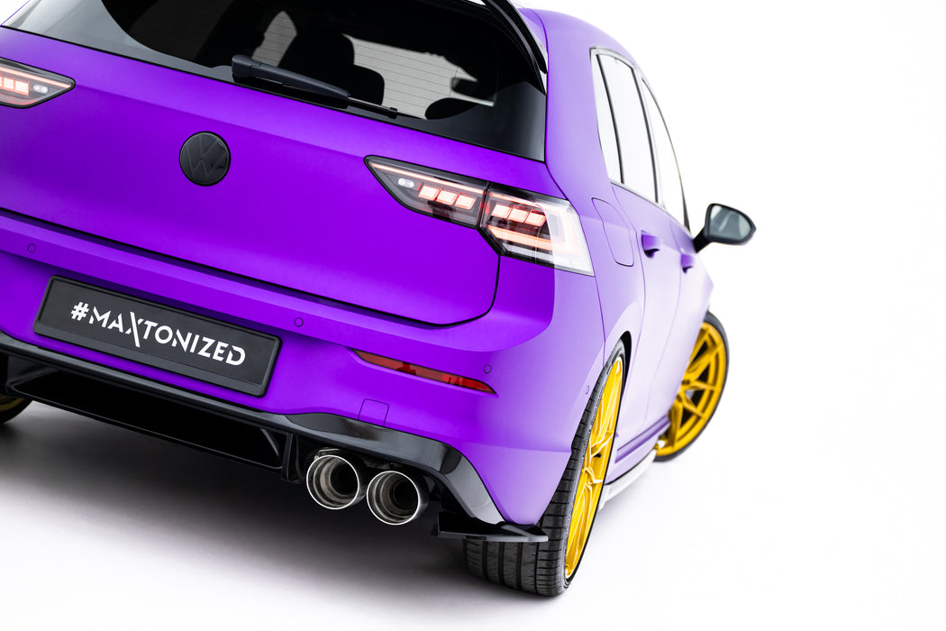 Maxton Design Rear Side Splitters V.8 Volkswagen Golf R  Mk8 / Mk8 Facelift