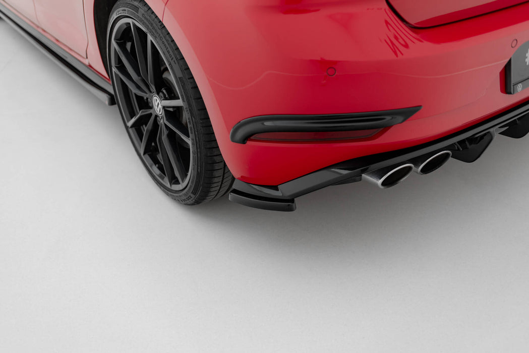 Maxton Design Rear Side Splitters Volkswagen Golf Hatchback R / R-Line Mk7 Facelift