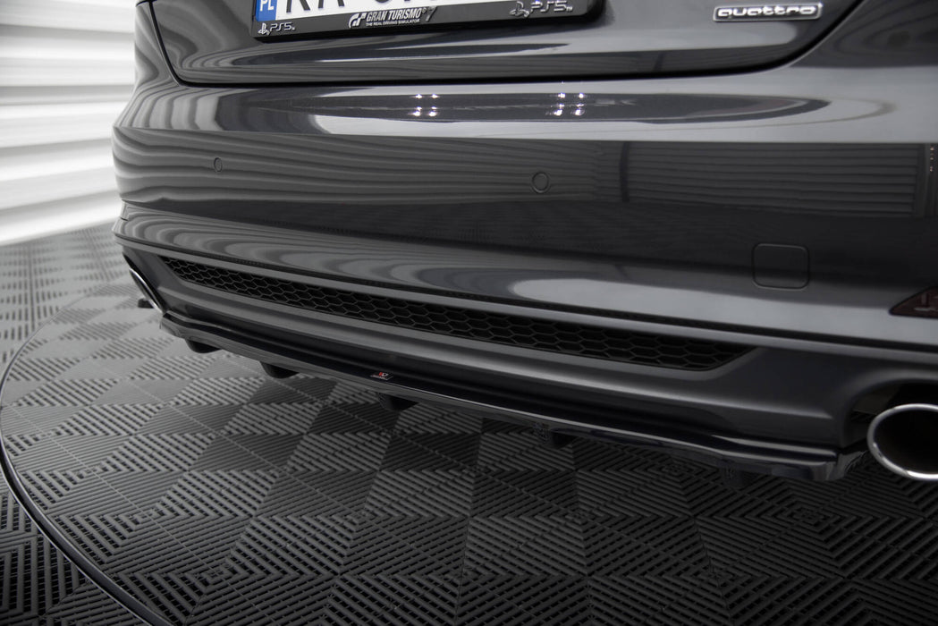 Maxton Design Rear Splitter Audi A5 S-Line F5 Coupe / Sportback (with vertical bars)