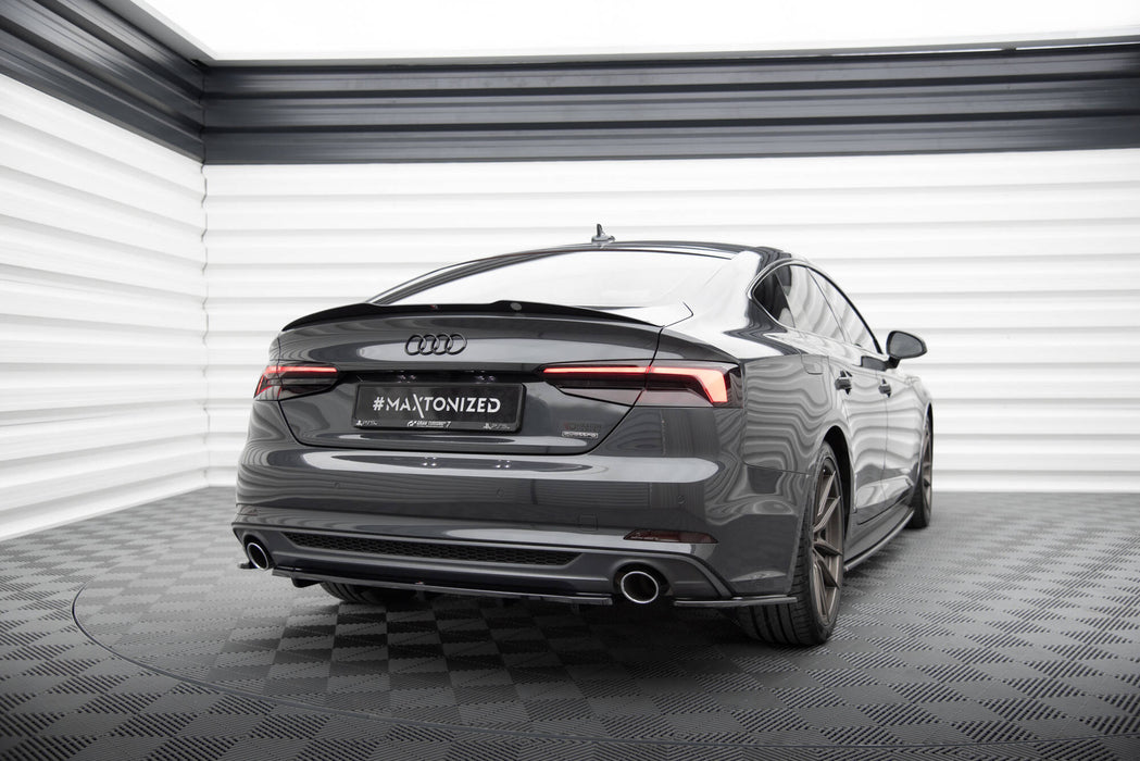 Maxton Design Rear Splitter Audi A5 S-Line F5 Coupe / Sportback (with vertical bars)