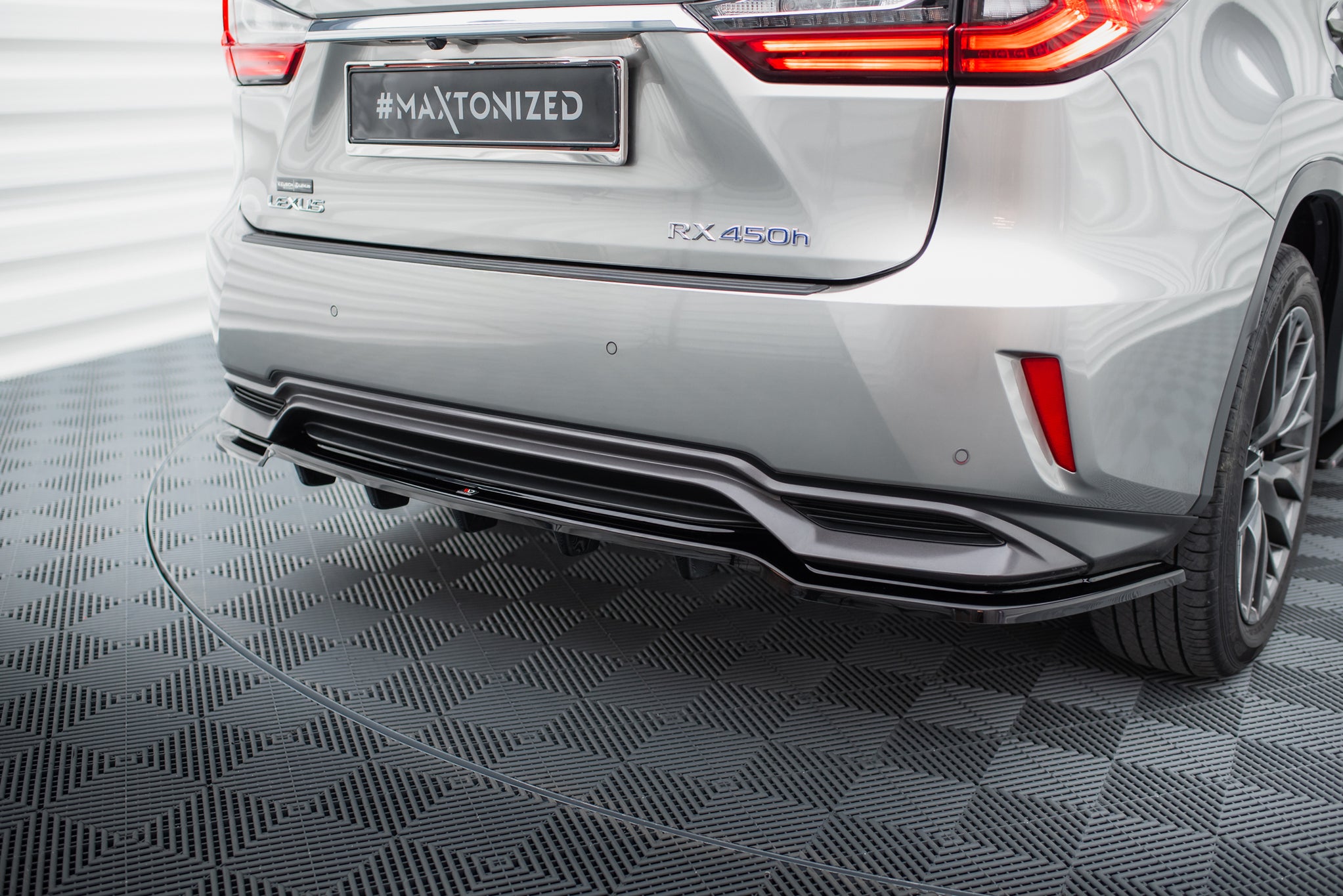 Lexux Rx Rear Ended Maxton Design Rear Splitter Lexus RX Mk4 H (with vertical bars ...