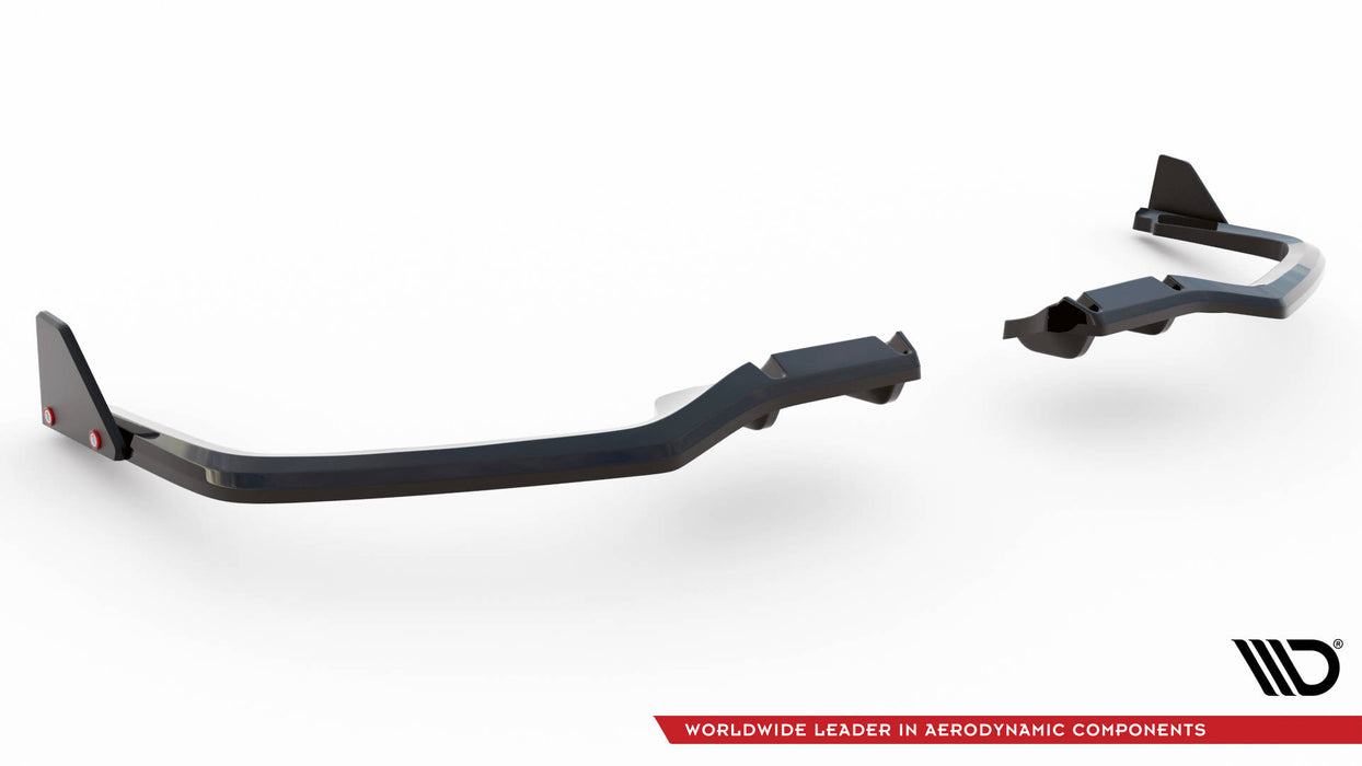 Maxton Design Rear Splitter V.1 (with vertical bars) + Flaps Honda Civic Sport Mk 10 Facelift