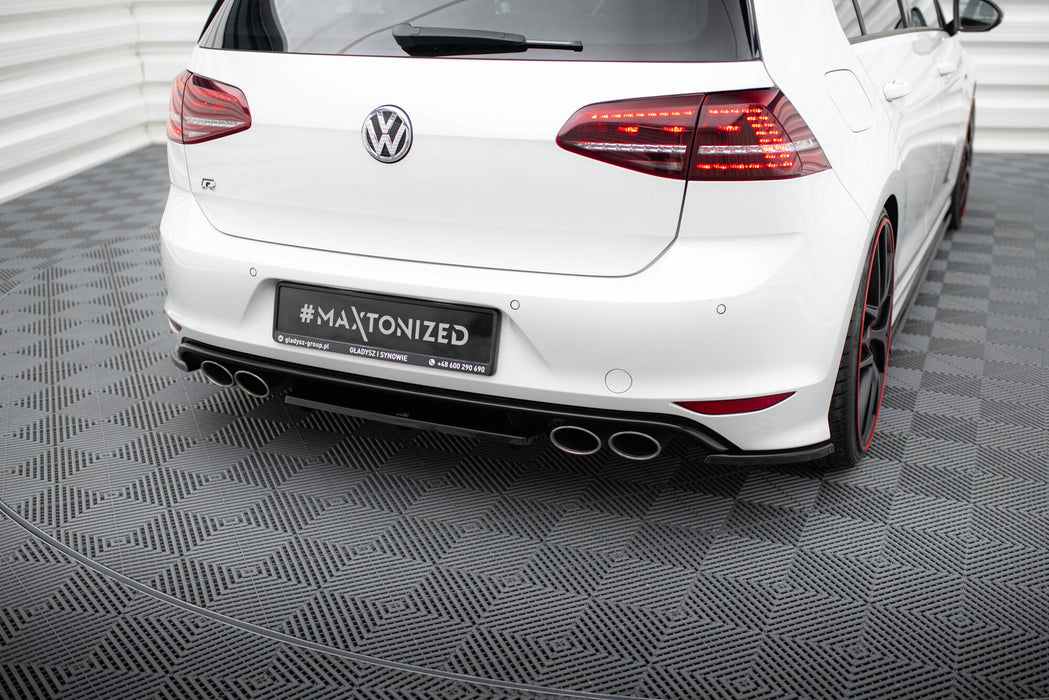 Maxton Design Rear Splitter VW GOLF VII R (with vertical bars)