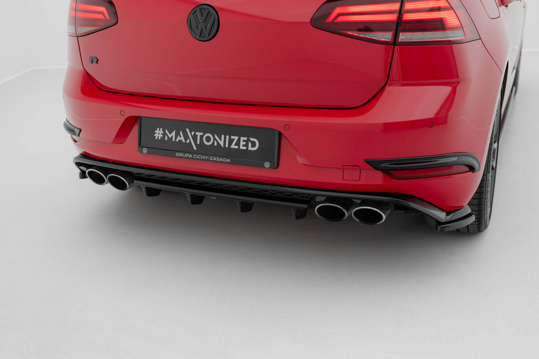 Maxton Design Rear Splitter Volkswagen Golf R Hatchback Mk7 Facelift