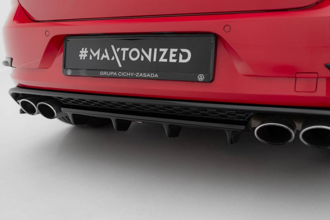 Maxton Design Rear Splitter Volkswagen Golf R Hatchback Mk7 Facelift