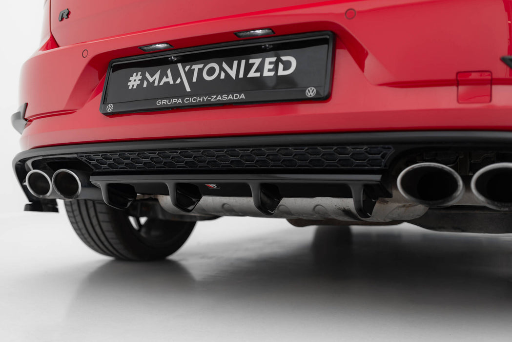 Maxton Design Rear Splitter Volkswagen Golf R Hatchback Mk7 Facelift