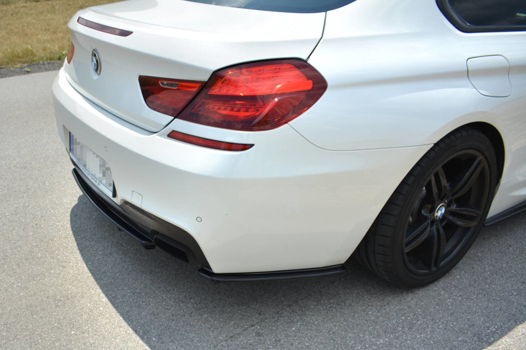 Maxton Design Rear Splitter for BMW 6 Gran Coupé MPACK (with a vertical bar)