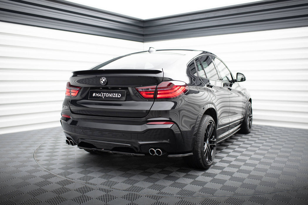 Maxton Design Rear Splitter for BMW X4 M-PACK (with a vertical bar)