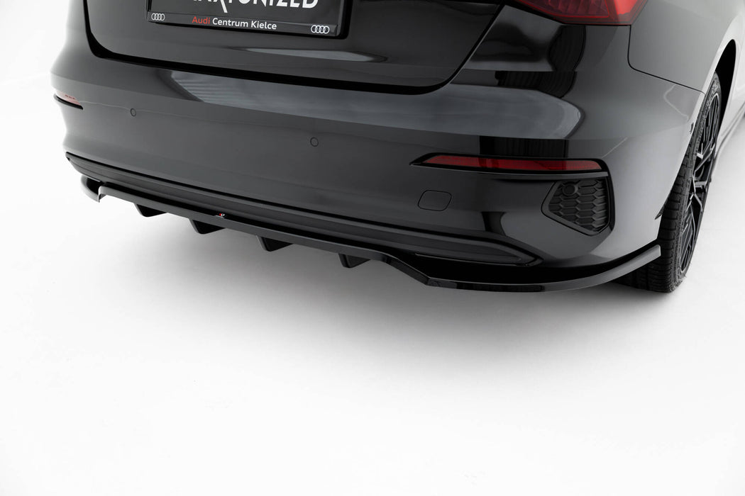 Maxton Design Rear Splitter (with vertical bars) Audi A3 Sedan 8Y