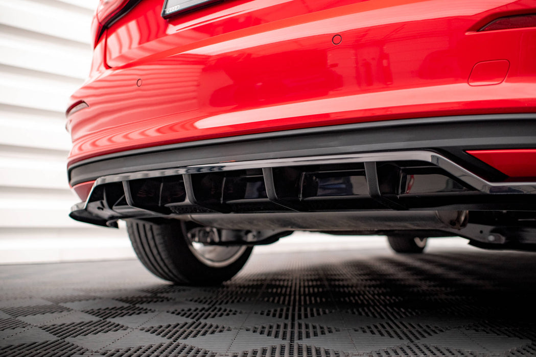 Maxton Design Rear Splitter (with vertical bars) Audi A3 Sportback 8Y