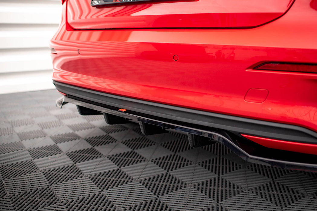 Maxton Design Rear Splitter (with vertical bars) Audi A3 Sportback 8Y