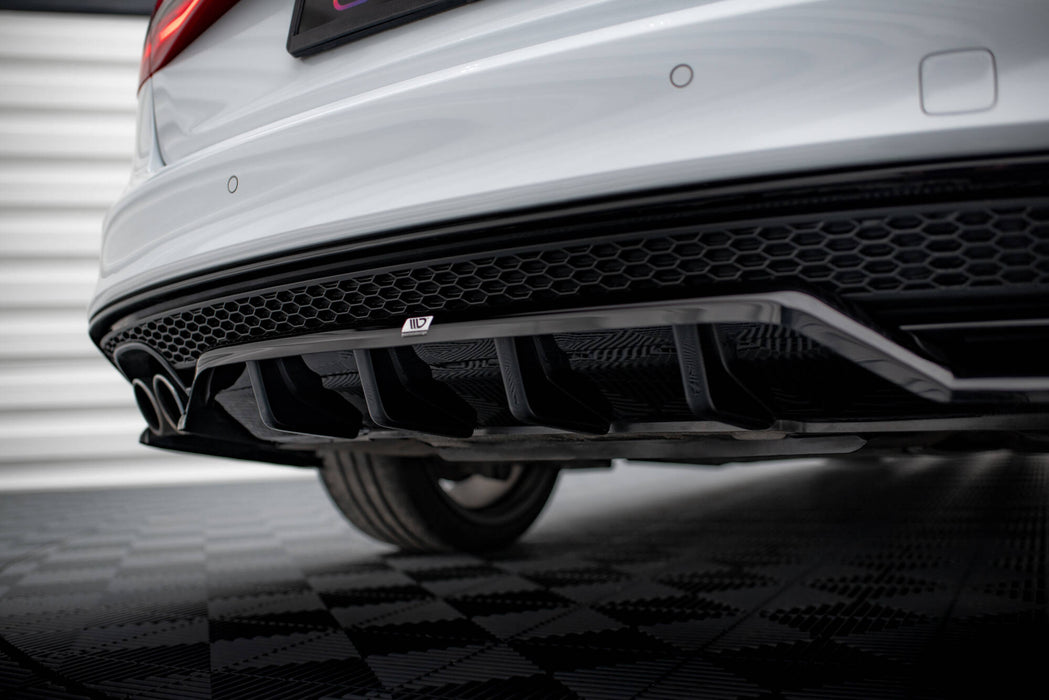 Maxton Design Rear Splitter (with vertical bars) Audi A4 Competition B8 Facelift