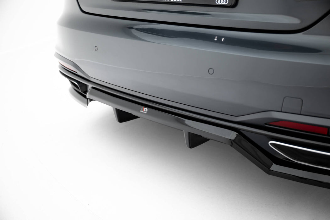 Maxton Design Rear Splitter (with vertical bars) Audi A5 F5 Facelift