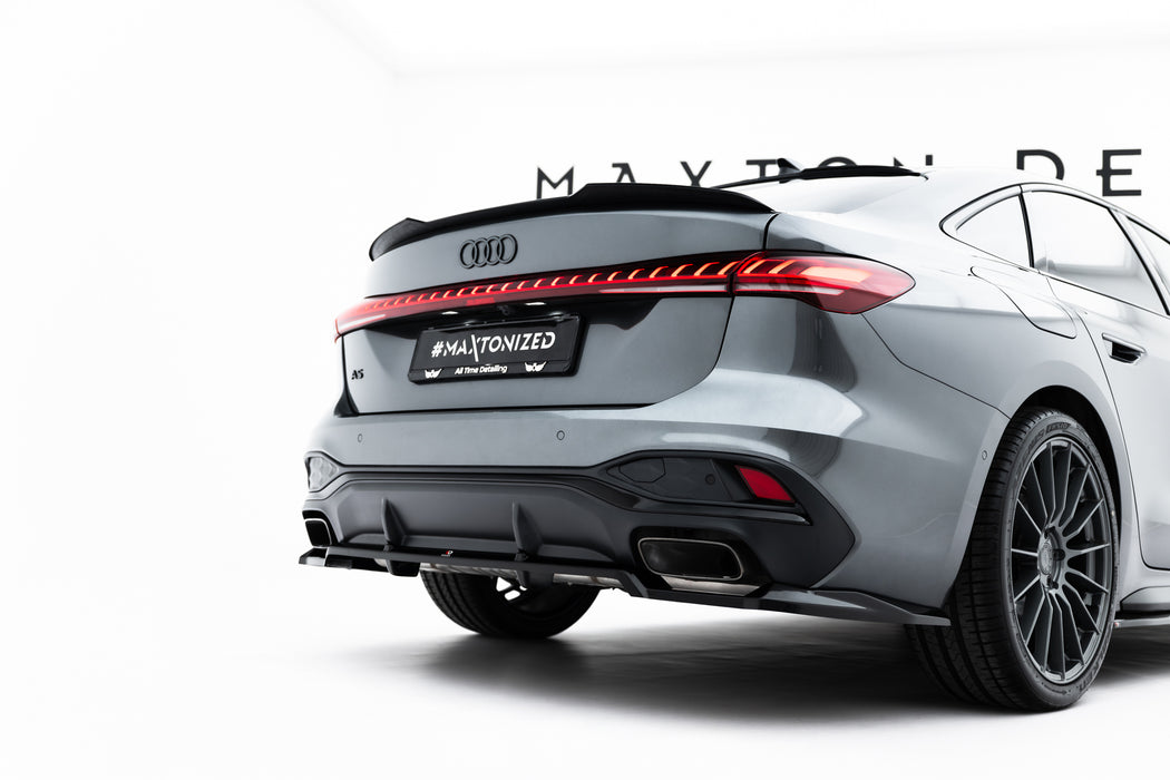Maxton Design Rear Splitter (with vertical bars) Audi A5 S-Line Sedan / Avant B10