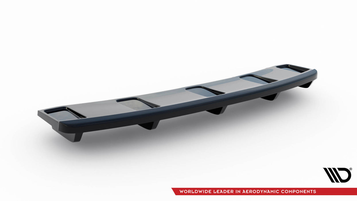 Maxton Design Rear Splitter (with vertical bars) Audi A7 S-Line C7 Facelift