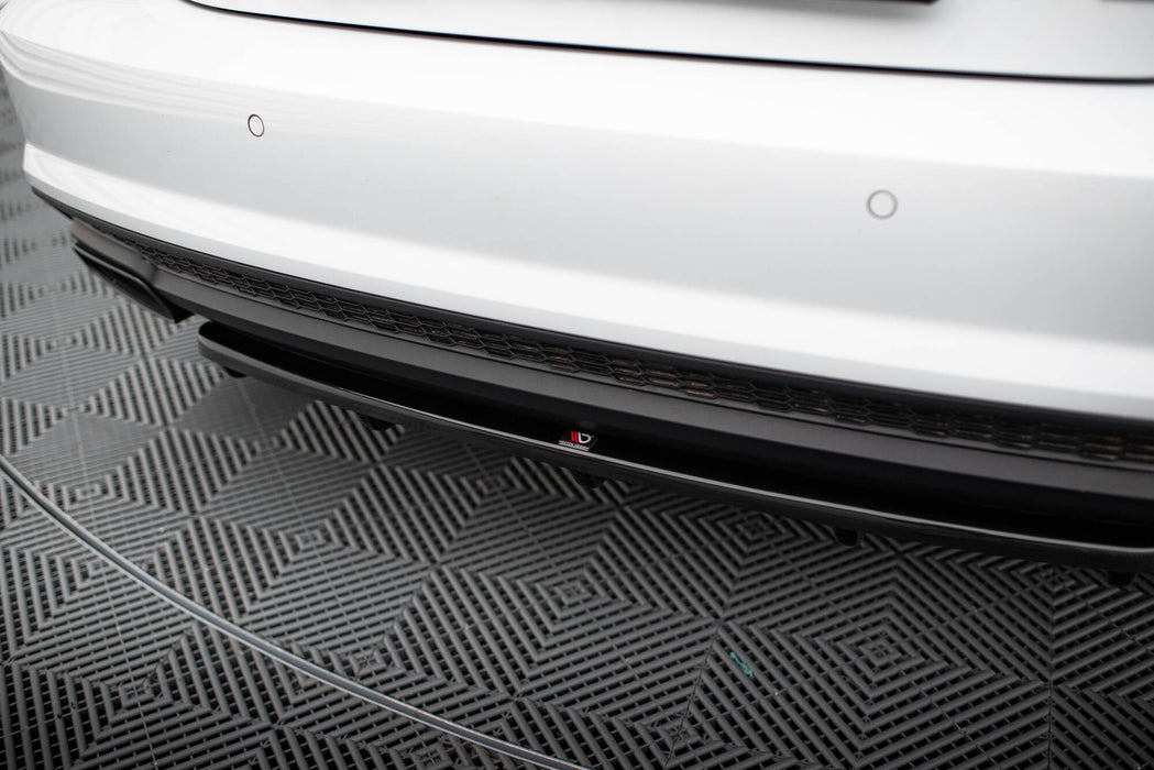 Maxton Design Rear Splitter (with vertical bars) Audi A7 S-Line C7 Facelift