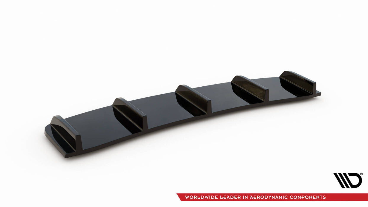 Maxton Design Rear Splitter (with vertical bars) Audi A7 S-Line C7 Facelift