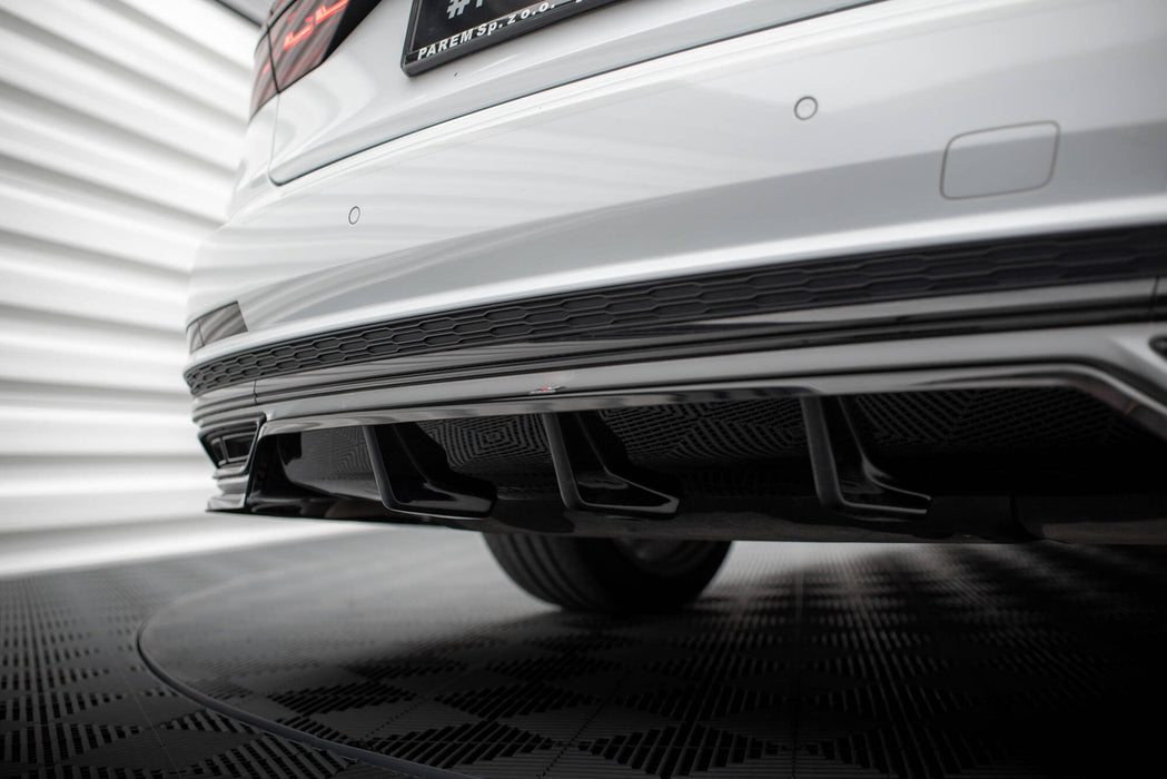 Maxton Design Rear Splitter (with vertical bars) Audi A8 S-Line D5