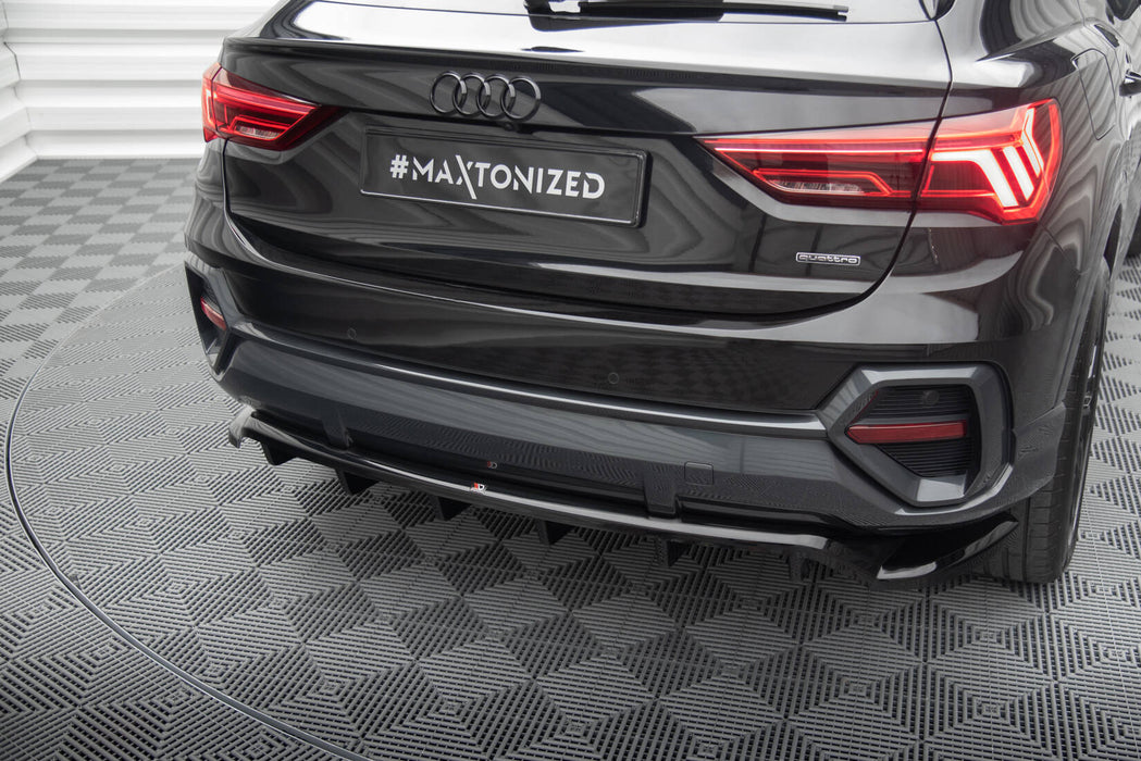 Maxton Design Rear Splitter (with vertical bars) Audi Q3 Sportback F3