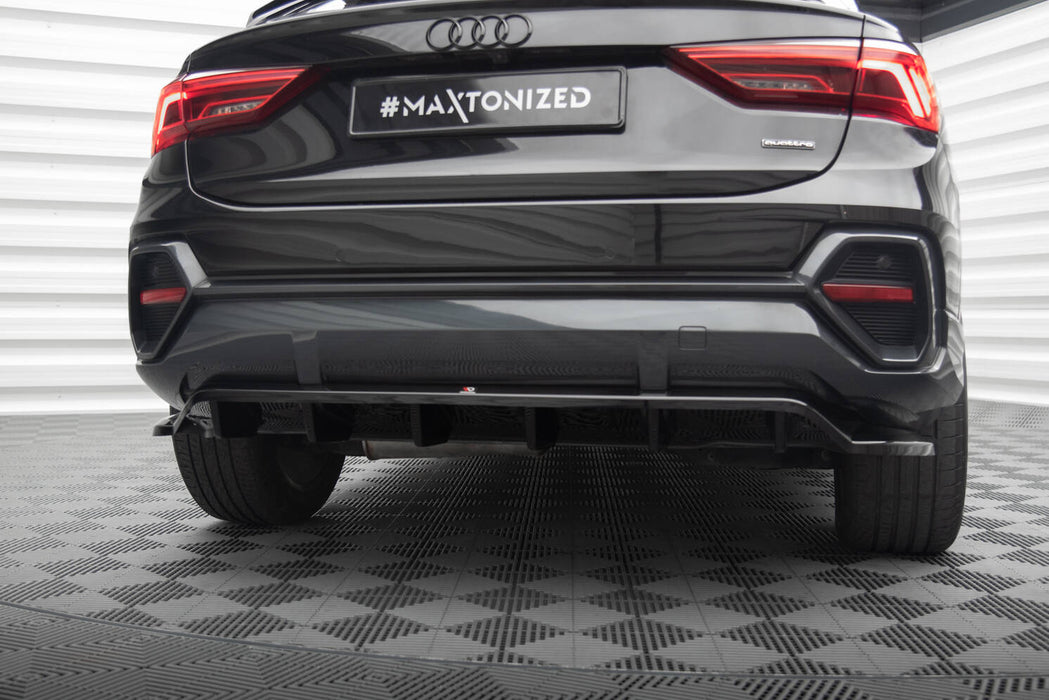 Maxton Design Rear Splitter (with vertical bars) Audi Q3 Sportback F3