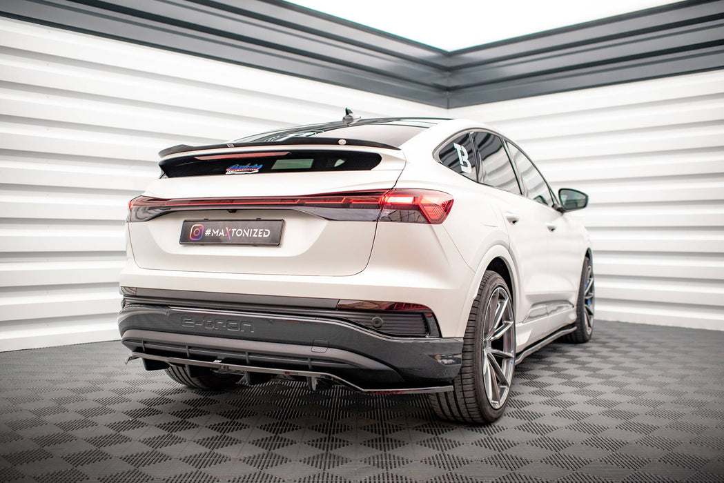 Maxton Design Rear Splitter (with vertical bars) Audi Q4 e-tron Sportback S-line Mk1